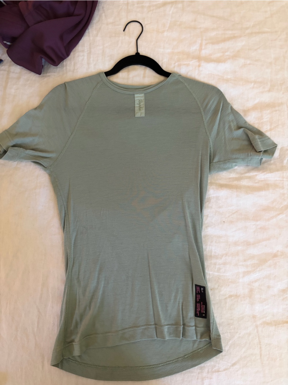Light Sage men's small merino base layer